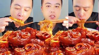 ASMR MUKBANG-Braised beef trotters must be eaten with chili【Food Fanatic】#eat #gourmet