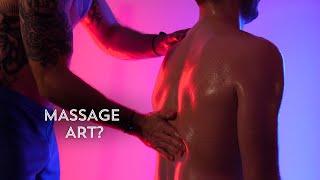 Sensual Oil Massage and Soft Touch on Muscle Back and Neck | ASMR Massage Art for Sleep Relaxation