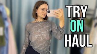 Try on Haul today new in the Mall With Klara Si 2024- Transparent/See through clothes