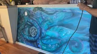 Freehand airbrush mural next level