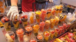 Fresh fruit is changed every day! Gwangjang Market Fresh Fruit Juice House!