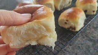 免揉小面包配方 柔软的像云朵一样 | No knead Buns recipe, Soft like a cloud