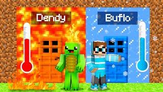 Dendy FEUER vs Buflo EIS Tür Challenge in Minecraft!