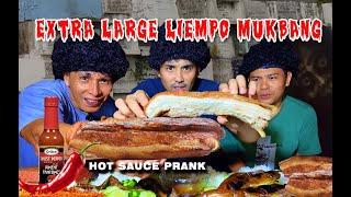 HOT SAUCE PRANK | EXTRA LARGE LIEMPO MUKBANG SEMENTERYO