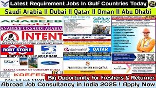 Urgent Requirement Jobs In Gulf Countries 2025  ll Abroad Job Consultancy Mumbai ll Gulf Jobs Today