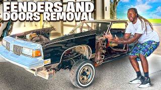 REBUILDING A 1983 CUTLASS.. REMOVING THE DOORS AND FENDERS PART 2