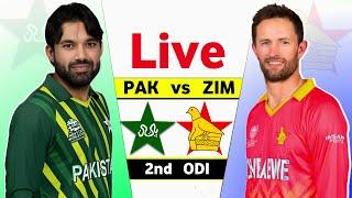 Pakistan vs Zimbabwe, 2nd ODI | Live Cricket Match Today | PAK vs ZIM Live Match Today | PAK vs ZIM