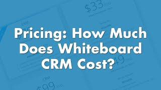 Pricing: How Much Does Whiteboard CRM Cost? (The Video)