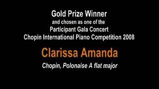 Chopin International Competition Polonaise in A Flat Major by Clarissa Amanda Mogi