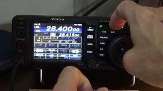 Demonstration Split Operations with the Yaesu FT991A radio, also showed using  WIDTH feature