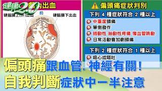 偏頭痛跟血管.神經有關！自我判斷症狀中一半注意 健康2.0