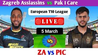 ZA vs PIC Live | European T10 Live | T10 Live | T10 Live Streaming | Live Cricket Match Today