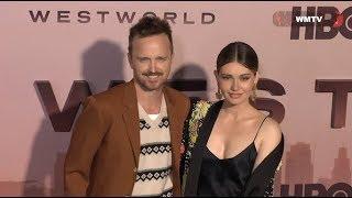 Aaron Paul and Lauren Parsekian arrive at HBO's 'Westworld' Season 3 premiere