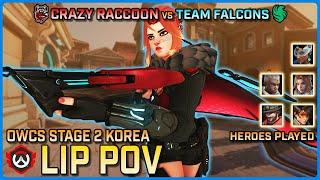 [ Lip ] Crazy Raccoon vs Team Falcons | Playoffs | OWCS Korea Stage 2
