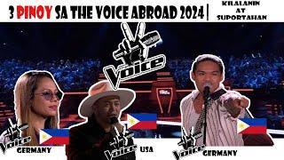 Tatlong Pinoy Ang Sabay-Sabay Nating Suportahan Sa The Voice Germany At The Voice USA | #filipino