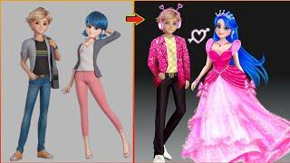 Miraculous:Tales of ladybug and Catnoir Glow up transformation  Disney Princess New fashion glow up