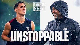 RAINY TRAINING after BIG WIN in el CLÁSICO | FC Barcelona Training 