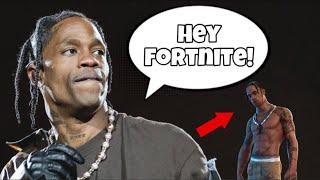 TRAVIS SCOTT ANNOUNCES THE RETURN OF HIS SKIN IN A CONCERT? Travis Scott skin fortnite Coming Back