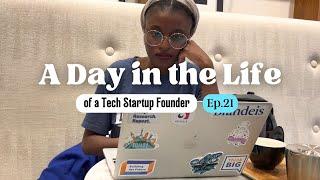 Day in the Life of a Tech Startup Founder (Ep.21) Working at home and cafe, Seattle female founder