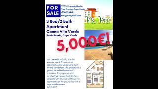 For Sale Cape Verde 3 Bedroomed Apartment Vila Verde JUST 75,000€