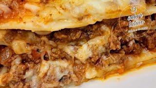 Lasaña de Carne y Queso ¡Receta Fácil y Rápida -El sabor latino