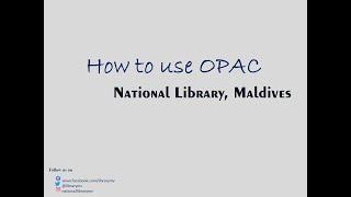 How to use OPAC