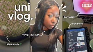 UNI VLOG | a PRODUCTIVE week in my life as a stem major | ipad notes, studying on campus, no sleep