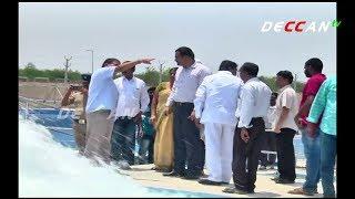 TS Govt VIP Nallala Odelu & Mancherial Collector Karnan Visits Ellampalli Project | DECCAN TV
