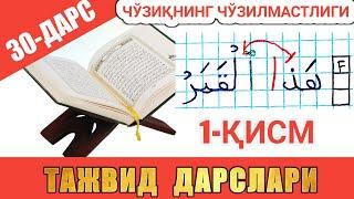 ТАЖВИД ДАРСЛАРИ 30-ДАРС ЧЎЗИҚНИНГ ЧЎЗИЛМАСТЛИГИ 1-ҚИСМ араб тилини урганамиз