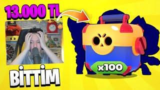 100 MEGA KUTU İLE CEZALI KUTU AÇILIMI ! BİTTİM 3 EFSANEVİ ÇIKTI ! Brawl Stars