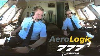 STUNNING PILOTS!!! Aerologic Boeing 777F ULTIMATE COCKPIT MOVIE to LEJ [AirClips full flight series]