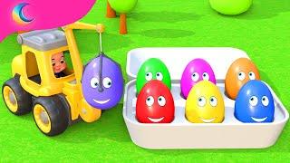 Learn colors with Box of Surprise Eggs | BluLoo Nursery Rhymes & Kids Songs