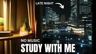 2-HOUR LATE NIGHT Study with me / NO MUSIC / Rain Sound /25/5 / TIMER / Japan / 一緒に勉強しよう