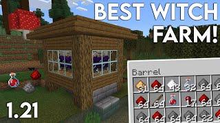 BEST WITCH FARM EVER! (MUST SEE) In Minecraft Bedrock 1.21