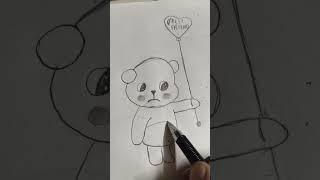 Drawing two best friends panda #cute #drawing #art #pandas