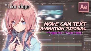 After Effect Tutorial - Move Cam Text Animation Like Visper