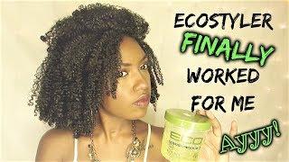 STRUGGLE OVER! Eco Styler Gel FINALLY worked: Wash & Go Tutorial