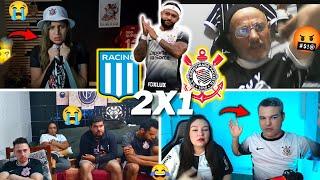 REAÇÕES CORINTHIANAS ELIMINADOS E CHORO AO VIVO- RACING 2X1 CORINTHIANS- VAMOS RIR KKKKKKKK