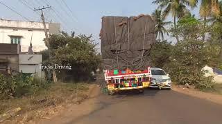 Dangerous over speed truck crossing on high way