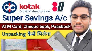 Kotak Mahindra Bank 811 Super Savings Account Welcome kit Unpacking Super A/c Debit Card Cheque book