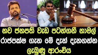 නව ජනපති වැඩ පටන්ගනී නාමල් රාජපක්ශ ගැන මේ දැන් දැනගන්න ලැබුණු ආරංචිය - News