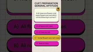 Must-Know MCQs for CUET UG 2025 - General Aptitude - 8 #cuet2025 #cuetpreparation #generalaptitude
