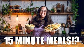 Realistic 15 MINUTE Vegan Meals that Kids Actually Love | Vegan and Vegetarian Meal Ideas