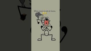 When mum is not at home 8kmems #cute #ricoanimations0 #memes #funnyanimation #catlover