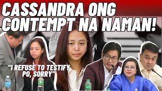 "I refuse to testify po, sorry" - Cassandra Ong