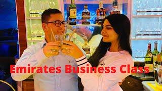 Emirates Business Class|A380|London Gatwick to Dubai|T and AJ Adventures