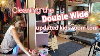 Kids Room Tour || Cleaning the DOUBLE WIDE MOBILE HOME || Large Family Vlog