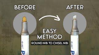 SHARPEN Your Paint Marker to a Chisel Nib in Seconds