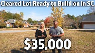 $35k Lot -Cleared- Ready to Build in SC between i-20 and i-26!