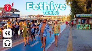 FETHIYE - Türkiye  4K Walking Tour | Marina and City Center | Muğla